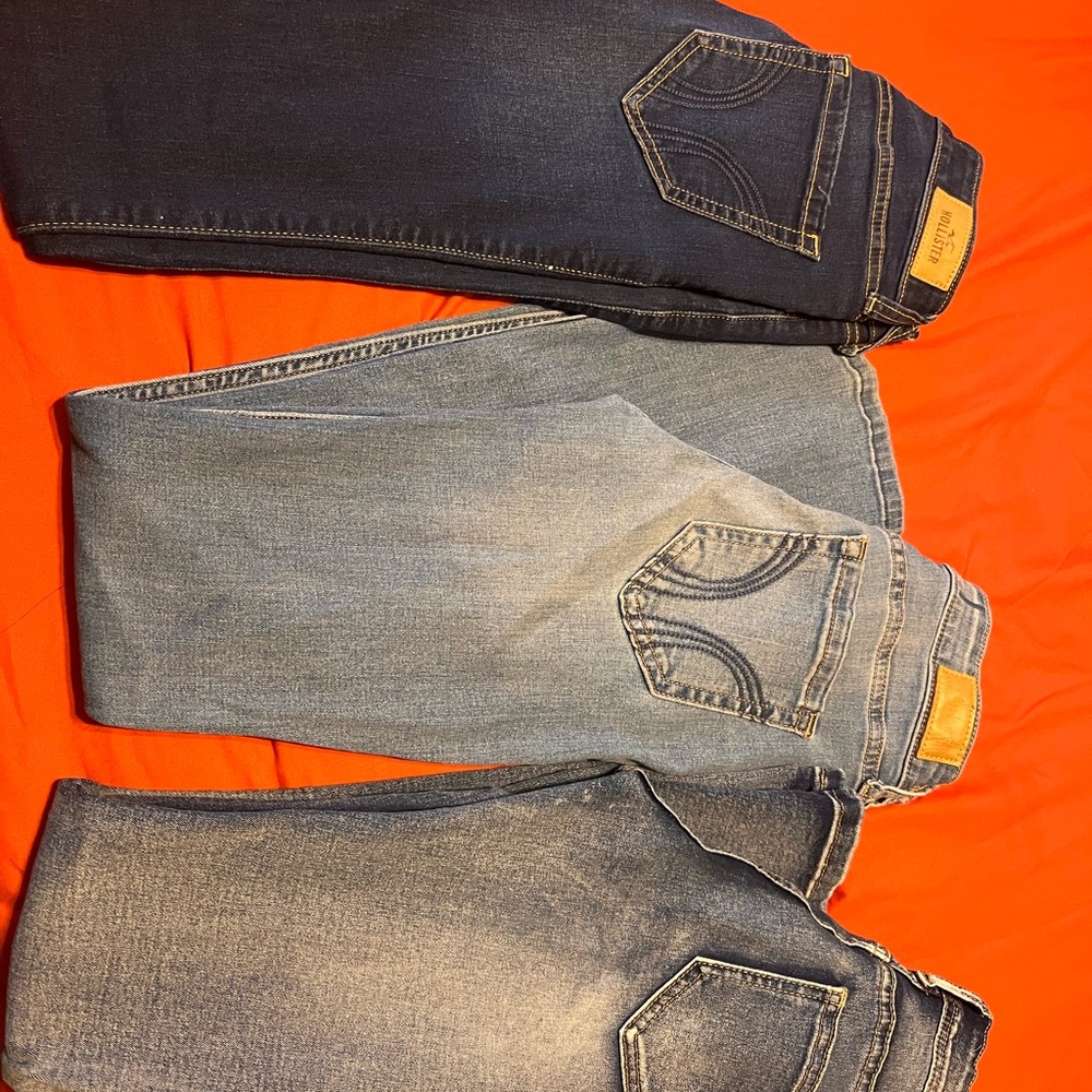 Hollister Dark and Light Blue Straight Jeans - Picture 2 of 13